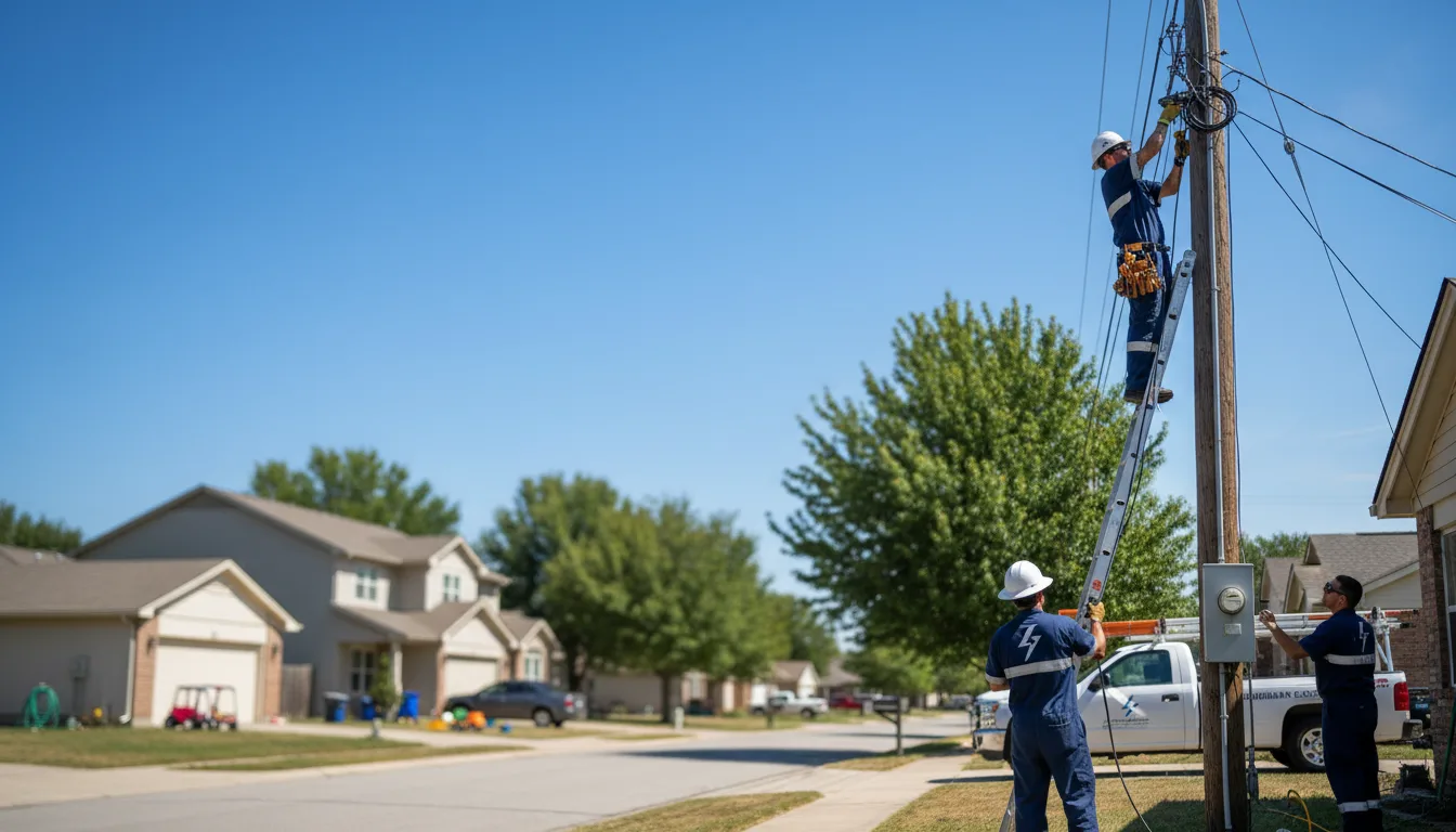 Residential electrician providing installation services in Broken Arrow, OK